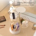 Miniatyrbillede 6 af 8: 360° roterende opbevaringsboks til kosmetik og smykker white 2 layer