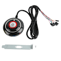 Pikkukuva 2 / 7: PC Virtapainike Vahva ABS Kevyt Helppo Asennus Plug and Play PC Virtakytkin Internetkahvilaan 2 USB ja Audio