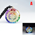 Pikkukuva 1 / 5: Orgonite Luminous Riipus kaulakoru Chakra Healing Energy Neckla A