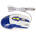 Miniatyrbilde 7 av 7: Sportsbilformet Kablet Gamingmus USB Optisk Datamus LED-lys 4 Justerbar DPI Opptil 3200 Datamus Blå