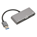 Miniatyrbild 1 av 7: USB3.0 till High Definition Multimedia Interface VGA Adapter USB Delad Skärm 1080P Fri Drivrutin Silvergrå 3 I 1 Hub