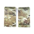 Miniatyrbillede 1 af 5: 2 stk. vandtæt notesblok til udendørs brug Camouflage Pvc Vandtæt notesbog Allvejr regntæt udendørs notesblok Spiralbundet bog