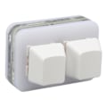 Miniatyrbilde 7 av 7: USB 2-knapps Mini Tastatur med Tilpassbar RGB LED Bakgrunnsbelysning, Makroprogrammering for Windows, OS X og Linux (Hvit)