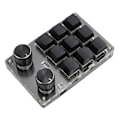 Miniatyrbild 3 av 7: Mekaniskt speltangentbord 9 tangenter 2 rattar Litet USB Trådlöst Dual Mode OSU-tangentbord DIY Programmerbart tangentbord