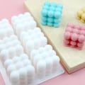 Pikkukuva 1 / 8: kynttilän muotit sytytyskynttilät DIY muotit silikonimuotissa 6 rubik hvid