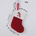 Miniatyrbilde 2 av 3: Jule-strømpe 7 x 6 tommer strikkede personlige jule-strømper med bokstaver Hengedekorasjoner Gavepose Ornament Feriefest Hjeminnredning