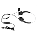 Miniatyrbillede 3 af 7: USB Telefon Headset Støjreduktion Justerbar Binaural Computer Hovedtelefon med Mikrofon til Kontor Call Center