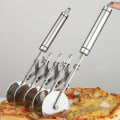 Miniatyrbillede 6 af 6: Dejskærer, pizzaskærer rustfrit stål 5 hjul justerbar