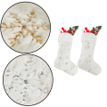 Miniatyrbilde 3 av 5: Jule-sokker 2-pakke 40cm Glitrende Snøfnugg Jul gold