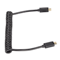 Miniatyrbillede 4 af 7: USB C Kabel USB C til USB C 14K 60hz 3A Hurtig Opladning 10Gbps 1.2m Spiral Fjeder Design USB C Strømkabel Han Lige til Han Lige Stik