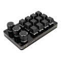 Miniatyrbild 3 av 7: Mini 12-knapps tangentbord med 3 rattar, anpassningsbar programmering, hot-swap, kabelseparation, mekaniskt tangentbord med blå brytare