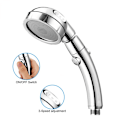 Miniatyrbild 3 av 5: Badrum Premium duschhuvud Justerbar One-Click Water Stop Switch Multifunktion Superladdning Silver