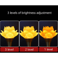Miniatyrbillede 3 af 5: 1 par - 8 tommer LED-glaseret lotus buddhistlampe, stearinlys før Buddha, USB genopladeligt lotuslys, tempelindretning