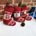 Miniatyrbilde 2 av 6: 3 stk julepynt strikkede sokker ull hengende gavepose godteri julesokker 17*15*12cm