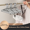 Miniatyrbillede 2 af 10: Rustfri stålbølger Tørrestativ Stærkt vindtæt tørrestativ Sparer plads Undertøjsholder Clothes Hanger