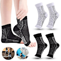 Miniatyrbild 1 av 5: 5-pack Soothesocks För Neuropati Compression Ankel Compression Strumpor white 1pair-S M