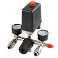 Miniatyrbilde 1 av 5: Trykkregulator med trykkbryter for kompressor Trykkbryter med 2 skjermer