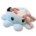 Pikkukuva 1 / 4: 130 cm suuri käännettävä Octopus pehmolelu sohvatyyny Pink to light blue