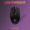 Miniatyrbilde 5 av 5: Logitech G305 LIGHTSPEED Trådløs Gamingmus, Hero 12K Sensor, 12 000 DPI, Lett, 6 Programmerbare Knapper, 250 Timers Batteritid SvartAA