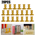 Miniatyrbillede 1 af 7: 20 ST søjlelys base elektronisk taper lys stativ base Gold 20PCS