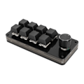 Miniatyrbild 7 av 7: Mini 8-knapps tangentbord med ratt, anpassningsbar programmering, hot-swappable, blå brytare, tangentbord med kabelseparation, makro, mekaniskt tangentbord