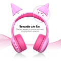 Pikkukuva 2 / 5: Bluetooth Kids -kuulokkeet mikrofonilla, langattomat kuulokkeet lapsille, 85 dB:n rajoitettu kuulosuojaus, stereokuulokkeet pojille ja tytöille (vaaleanpunainen)