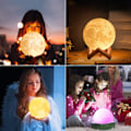 Miniatyrbilde 5 av 5: 1 stk (15 cm) 3D-månelampe, LED-nattelys dekorativ lampe 16