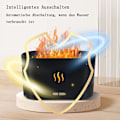 Miniatyrbillede 5 af 5: Aroma Diffuser til Æteriske Olier, Aroma Diffuser med Flammeeffekt, Luftfugter med 2 Lysstyrkeniveauer Natlys, Vandfri Automatisk Slukning, USB