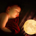 Miniatyrbillede 2 af 5: 3D Månelampe, LED Natlampe Touch Luna Lampe 3 Farver, 15 cm/5,9 tommer Diameter, USB Opladbar Natlampe