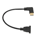 Pikkukuva 7 / 7: Oikeakulmainen Displayport-kaapeli, jossa kaksoisreikäinen lukitus, 4K HD 90 asteen kulma Displayport-sovitin DP 1.2:lle