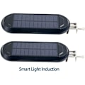 Miniatyrbilde 3 av 5: 18 LED Solar Gatelys, Utendørs Solcellelampe 180° Bred Vinkel Justerbar med Bevegelsessensor 600LM IP65 Vanntett Solar Projektorlys Hage Sti L