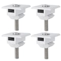 Miniatyrbilde 4 av 7: 4 STK Solcellepanelbrakett Senterklemmer Sølv Lett Stål 35mm Solcellepanelklemmer for RV Flatt Tak