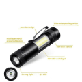 Miniatyrbilde 2 av 3: 8000lm Xml-q5+cob led lommelykt Bærbar arbeidslys Lommelykt Penn med klips