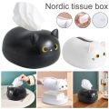 Miniatyrbilde 1 av 10: Vevboks Søt Katt Vevboks Serviettboks Nordisk Stil black 22*16*13cm
