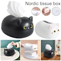 Pikkukuva 1 / 10: Tissue Box Söt Cat Tissue Box Servettförvaringsbox Nordic Style white 22*16*13cm