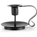 Miniatyrbilde 2 av 5: Lysestake Svart Lysestake, Smijern Taper Lysestake, Bryllup, Middag, Festdekorasjoner Lysestaker, 2 stk