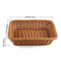 Miniatyrbilde 4 av 5: 4 stk rektangulær kurv for bord eller benkdisplay for brød, frukt og grønnsaker flettet kurv