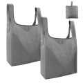 Miniatyrbilde 1 av 5: 2-pakks gjenbrukbare handleposer Foldbare store matposer med festelomme Gjenbrukbare stoffposer Maskinvaskbar for shopping på kjøkkenet style 2