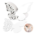 Miniatyrbilde 5 av 9: 60 stk Butterfly vinglasskort for bryllup vinglass dekor White 60PCS