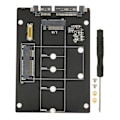 Miniatyrbillede 1 af 7: MSATA M.2 NGFF Adapterkort 5Gbps MSATA M.2 NGFF til Seriel Port Solid State Disk To i En Adapterkort SL CNS01