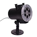 Miniatyrbilde 1 av 5: Highlight 12-Korts Projeksjonslampe, LED Snøfnugg Lampe, Mini Fargerik Juledekorasjon Plenlampe (US Standard)