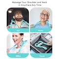 Miniatyrbild 5 av 10: 6-hjuls nackmassager Trigger Point Roller, smärtlindring Shiatsu massager för nacke, axel, arm, ben, rygg blå