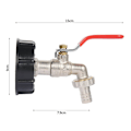 Miniatyrbilde 3 av 8: Adapter for IBC-tanklokk med messinghette