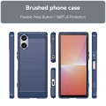 Miniatyrbillede 8 af 8: SKALO Sony Xperia 5 V Armor Carbon Stødsikker TPU-cover - Vælg farve Blue
