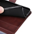 Pikkukuva 7 / 9: SKALO Xiaomi Redmi 14C PU-nahkainen Lompakkokotelo - Valitse väri Brown