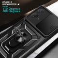 Pikkukuva 7 / 8: SKALO Motorola Moto G53 5G Armor hybridi metallirengas kameran liukusäädin - - Sininen Blue