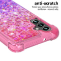 Miniatyrbild 3 av 7: SKALO Samsung A54 5G Kvicksand Glitter Hjärtan TPU-skal - Rosa-Lila multifärg
