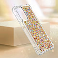 Miniatyrbild 6 av 7: SKALO Samsung A16 Kvicksand Glitter Hjärtan TPU-skal - Guld Guld