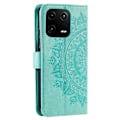 Pikkukuva 6 / 6: SKALO Xiaomi 13 5G Mandala lompakkokotelo - Turkoosi Turquoise
