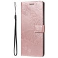 Miniatyrbillede 6 af 7: SKALO iPhone 15 Plus Mandala Butterfly Flip Cover - Rosa guld Pink gold